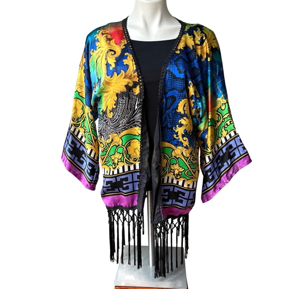 NWT, Sauvage Swim Silk Kimono, One Size - Picture 3 of 13